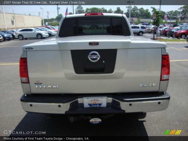 Radiant Silver / Steel Gray 2007 Nissan Titan SE Crew Cab