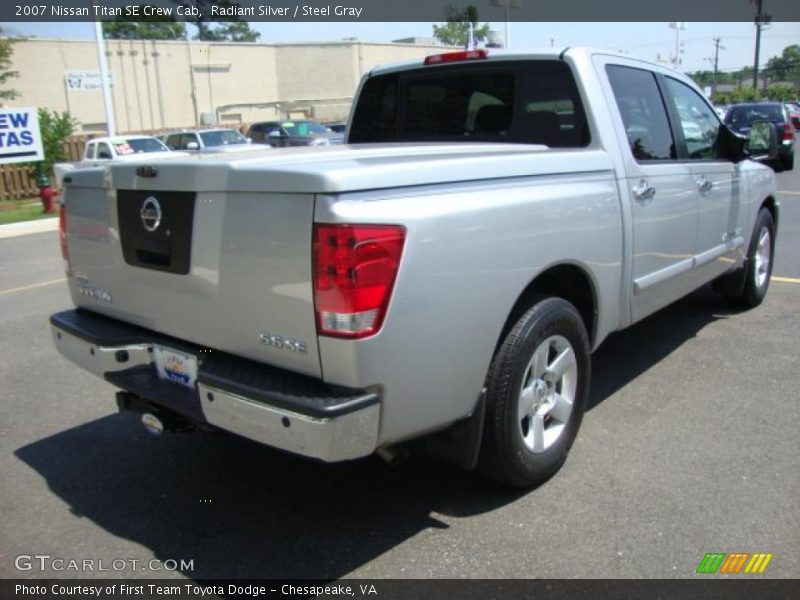 Radiant Silver / Steel Gray 2007 Nissan Titan SE Crew Cab