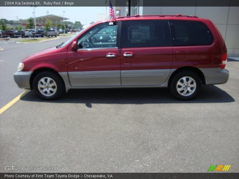 Ruby Red / Beige 2004 Kia Sedona EX