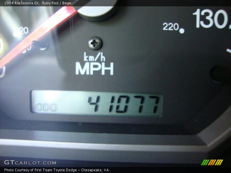 Ruby Red / Beige 2004 Kia Sedona EX
