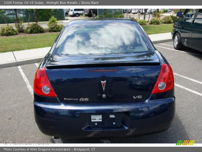 Midnight Blue Metallic / Ebony Black 2008 Pontiac G6 V6 Sedan