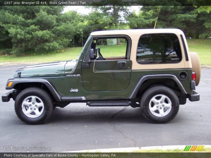 Moss Green Pearl / Tan 1997 Jeep Wrangler SE 4x4