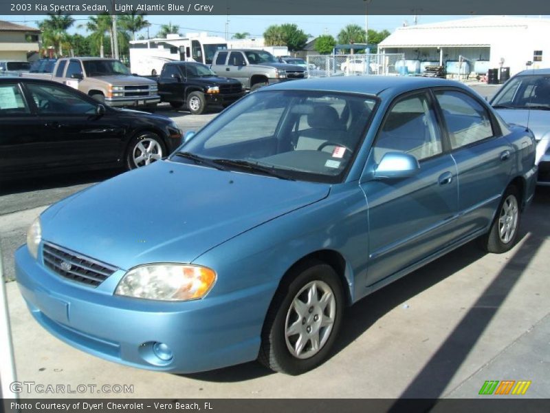 Light Atlantic Blue / Grey 2003 Kia Spectra Sedan