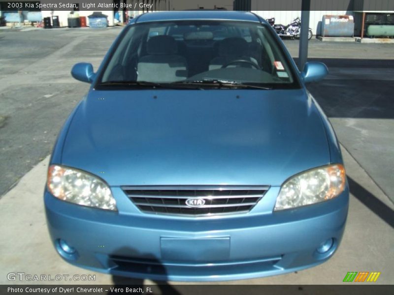 Light Atlantic Blue / Grey 2003 Kia Spectra Sedan