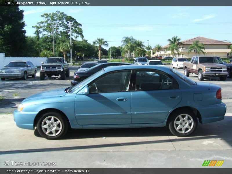Light Atlantic Blue / Grey 2003 Kia Spectra Sedan