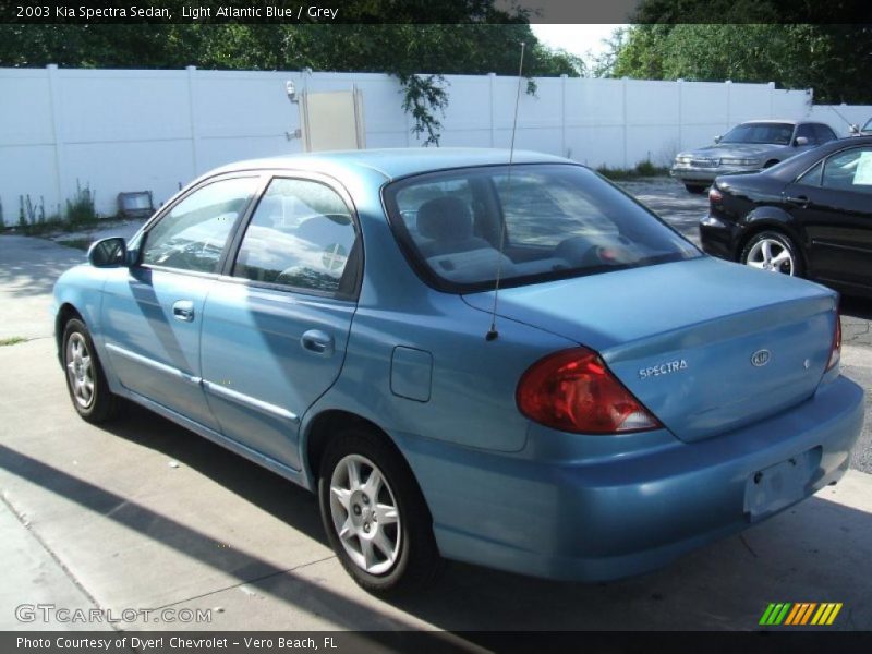 Light Atlantic Blue / Grey 2003 Kia Spectra Sedan