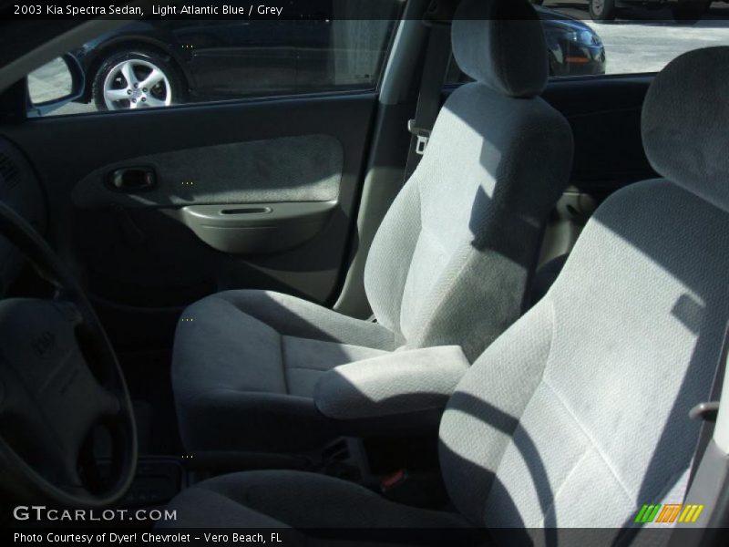 Light Atlantic Blue / Grey 2003 Kia Spectra Sedan
