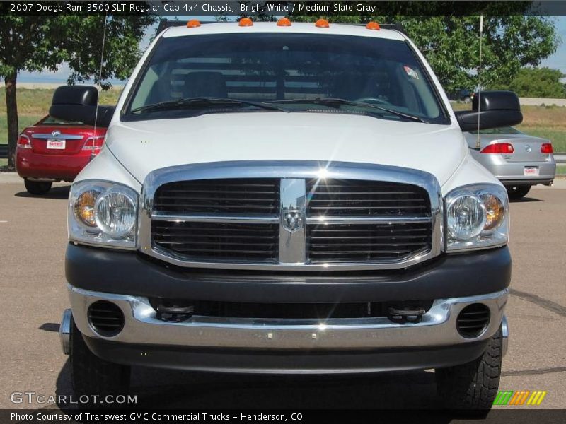 Bright White / Medium Slate Gray 2007 Dodge Ram 3500 SLT Regular Cab 4x4 Chassis