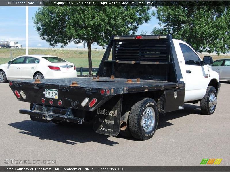 Bright White / Medium Slate Gray 2007 Dodge Ram 3500 SLT Regular Cab 4x4 Chassis