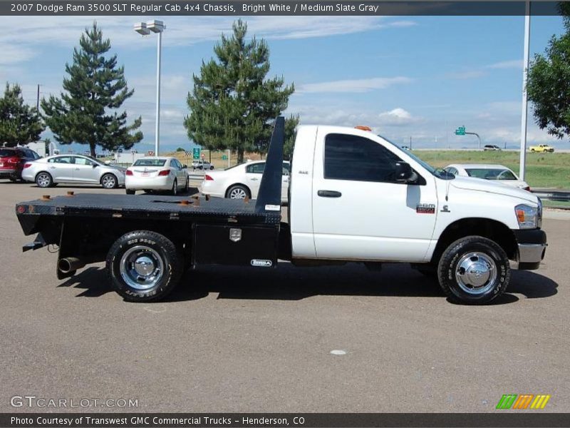 Bright White / Medium Slate Gray 2007 Dodge Ram 3500 SLT Regular Cab 4x4 Chassis