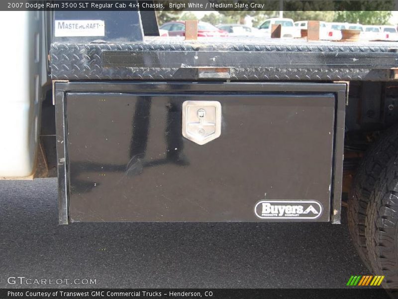 Bright White / Medium Slate Gray 2007 Dodge Ram 3500 SLT Regular Cab 4x4 Chassis
