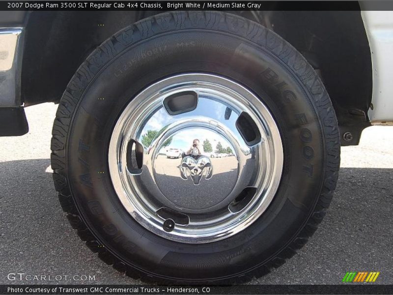 Bright White / Medium Slate Gray 2007 Dodge Ram 3500 SLT Regular Cab 4x4 Chassis