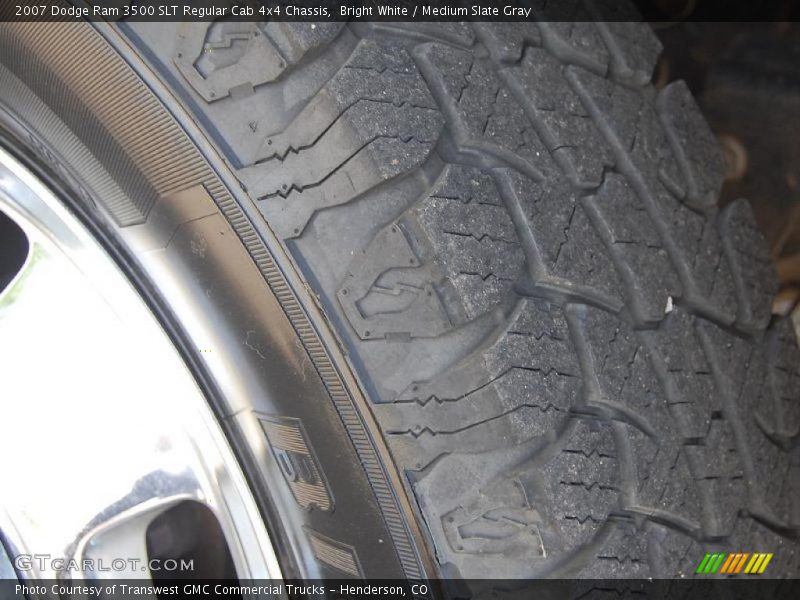 Bright White / Medium Slate Gray 2007 Dodge Ram 3500 SLT Regular Cab 4x4 Chassis