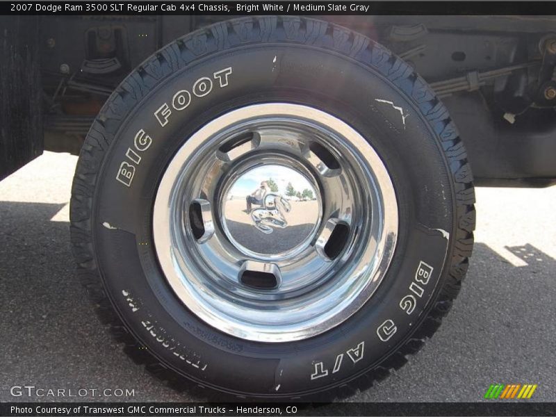 Bright White / Medium Slate Gray 2007 Dodge Ram 3500 SLT Regular Cab 4x4 Chassis