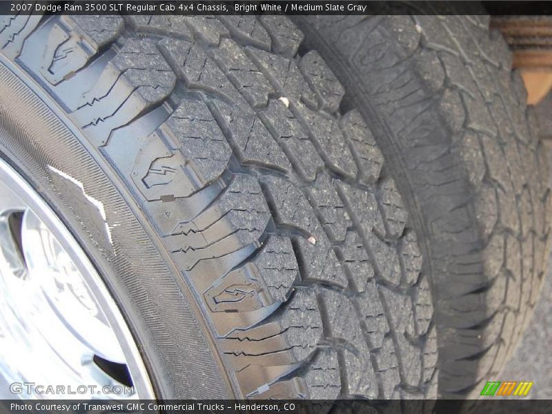 Bright White / Medium Slate Gray 2007 Dodge Ram 3500 SLT Regular Cab 4x4 Chassis