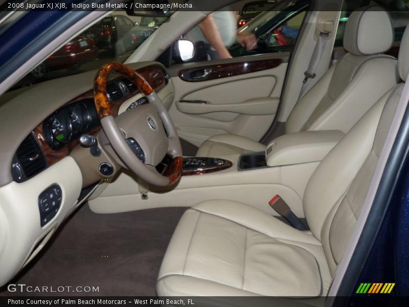 Indigo Blue Metallic / Champagne/Mocha 2008 Jaguar XJ XJ8