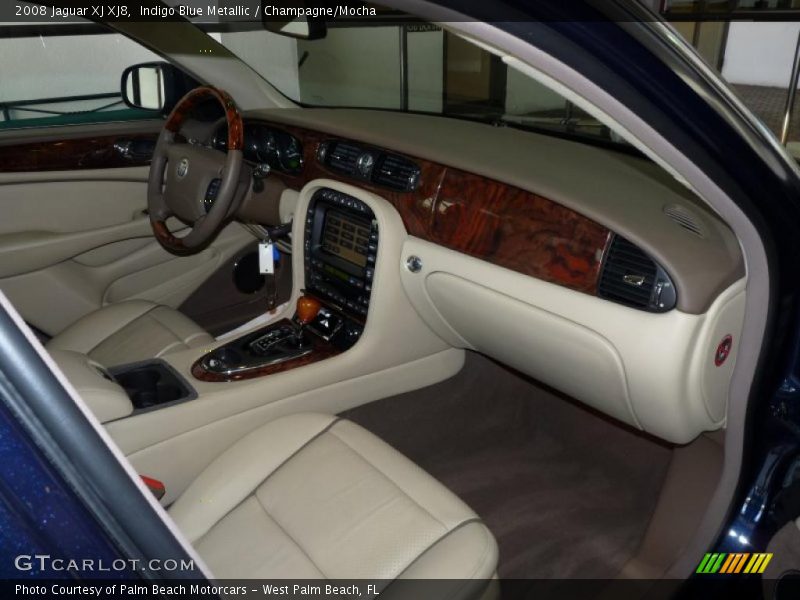 Indigo Blue Metallic / Champagne/Mocha 2008 Jaguar XJ XJ8