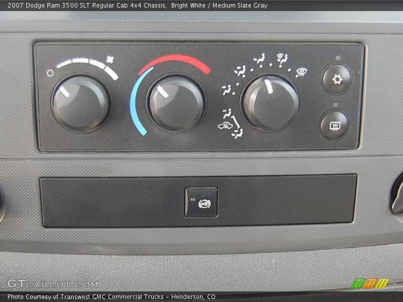 Bright White / Medium Slate Gray 2007 Dodge Ram 3500 SLT Regular Cab 4x4 Chassis