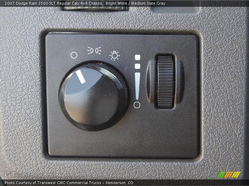 Bright White / Medium Slate Gray 2007 Dodge Ram 3500 SLT Regular Cab 4x4 Chassis