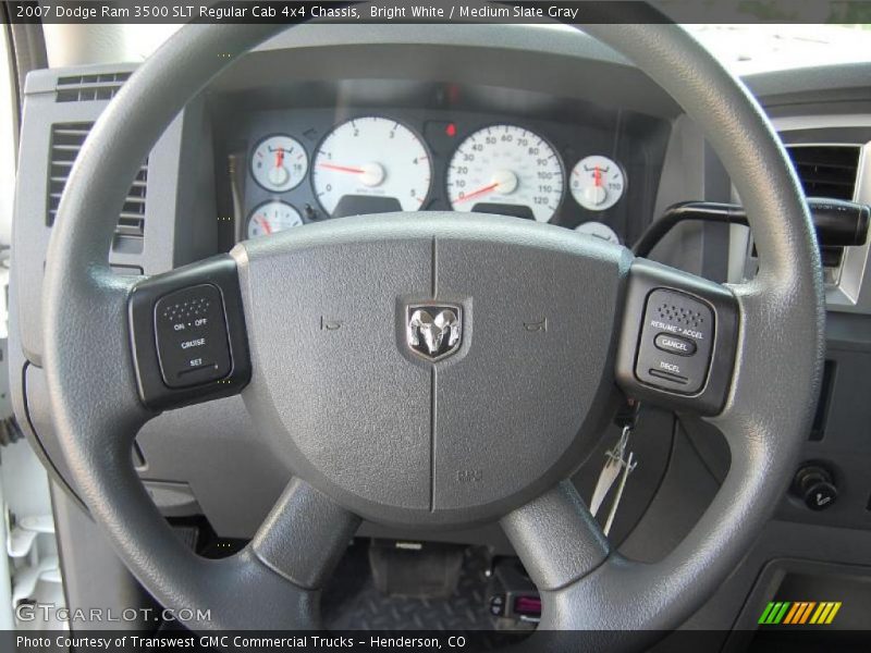 Bright White / Medium Slate Gray 2007 Dodge Ram 3500 SLT Regular Cab 4x4 Chassis