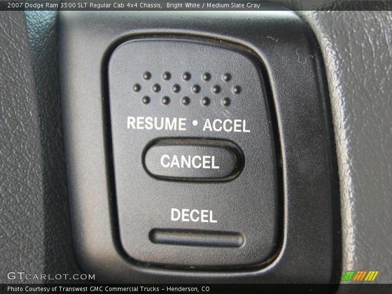 Bright White / Medium Slate Gray 2007 Dodge Ram 3500 SLT Regular Cab 4x4 Chassis