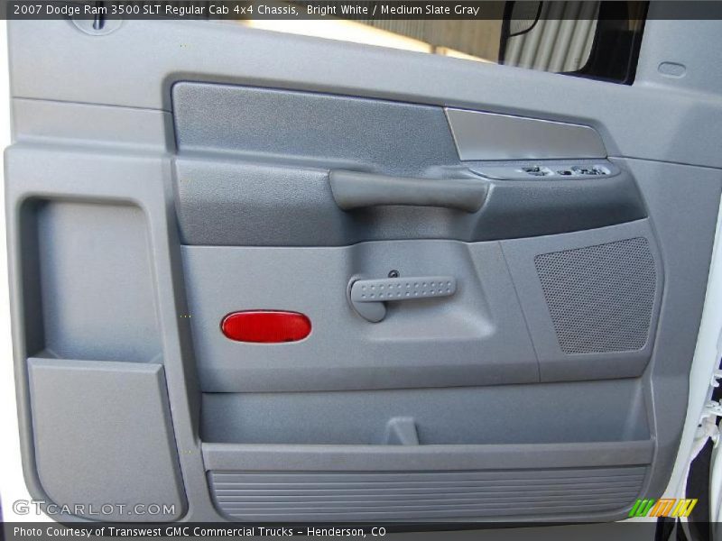 Bright White / Medium Slate Gray 2007 Dodge Ram 3500 SLT Regular Cab 4x4 Chassis