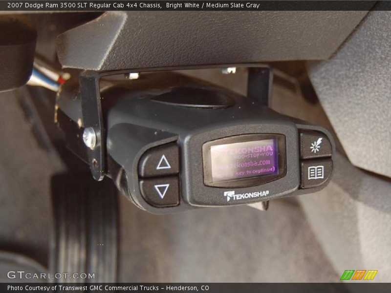 Bright White / Medium Slate Gray 2007 Dodge Ram 3500 SLT Regular Cab 4x4 Chassis