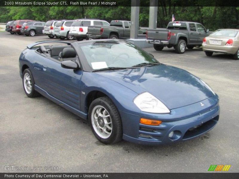 Flash Blue Pearl / Midnight 2003 Mitsubishi Eclipse Spyder GTS