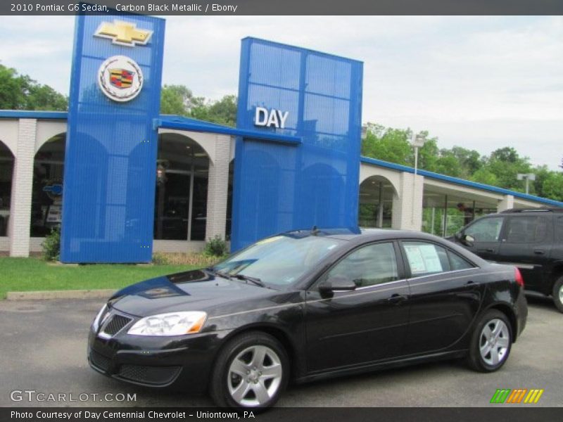 Carbon Black Metallic / Ebony 2010 Pontiac G6 Sedan