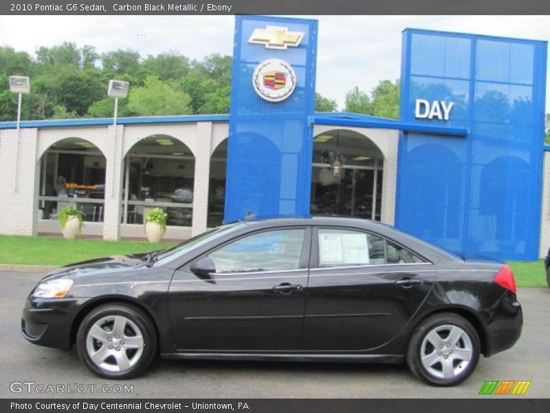 Carbon Black Metallic / Ebony 2010 Pontiac G6 Sedan