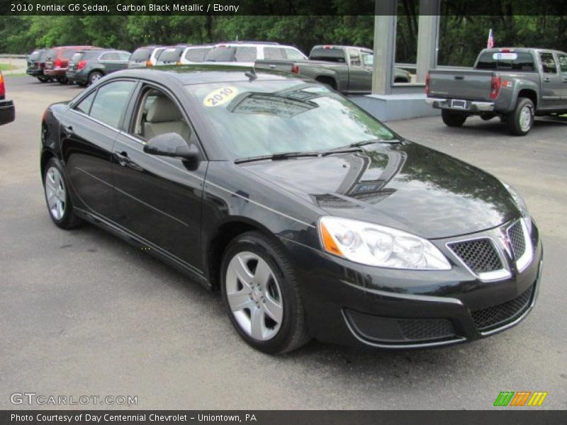 Carbon Black Metallic / Ebony 2010 Pontiac G6 Sedan