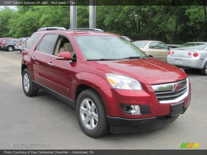 Red Jewel / Tan 2007 Saturn Outlook XR AWD