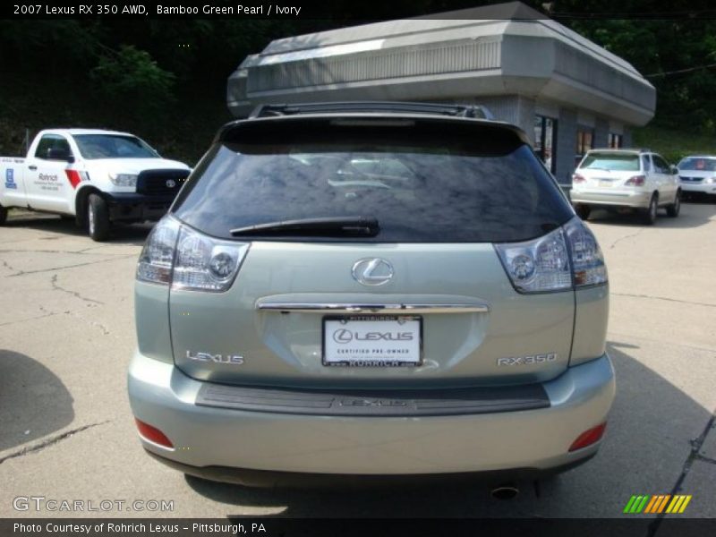 Bamboo Green Pearl / Ivory 2007 Lexus RX 350 AWD