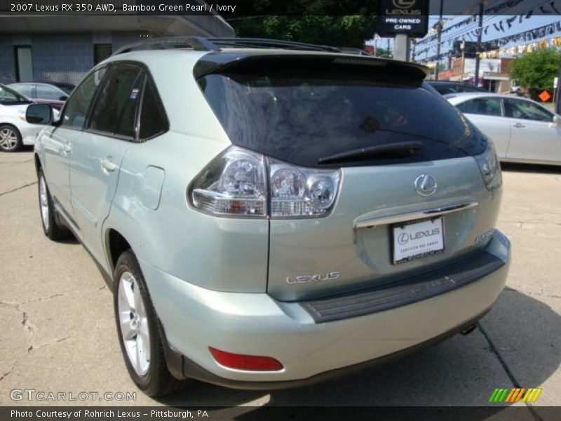 Bamboo Green Pearl / Ivory 2007 Lexus RX 350 AWD
