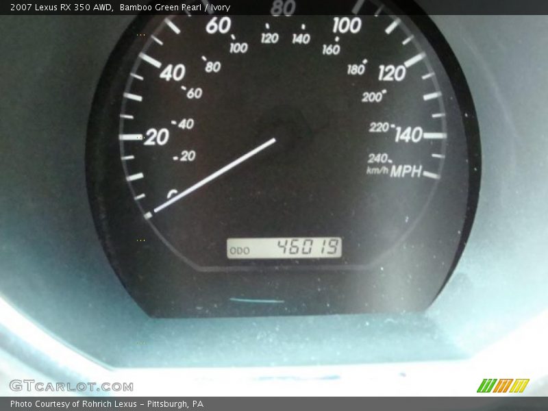 Bamboo Green Pearl / Ivory 2007 Lexus RX 350 AWD