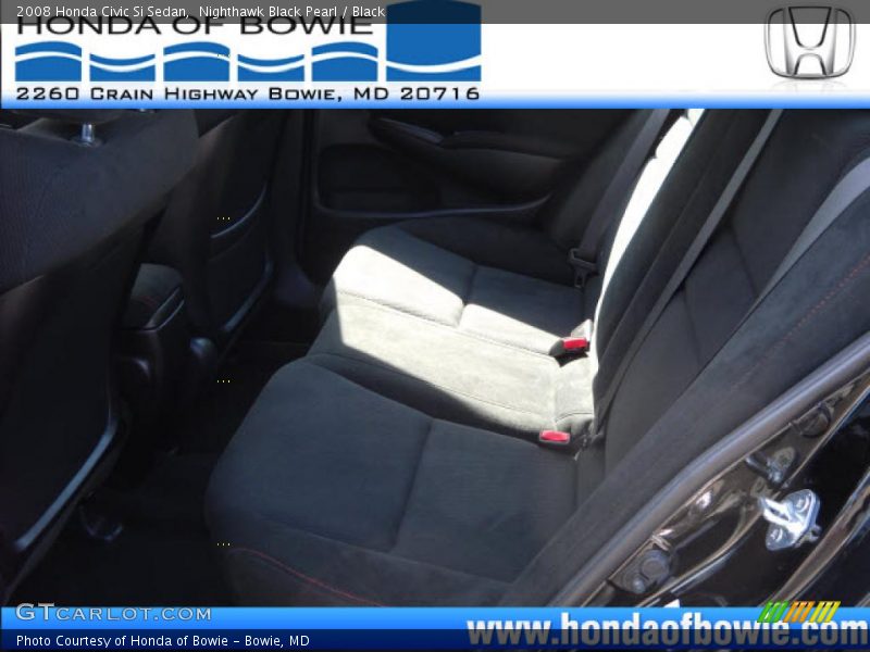 Nighthawk Black Pearl / Black 2008 Honda Civic Si Sedan