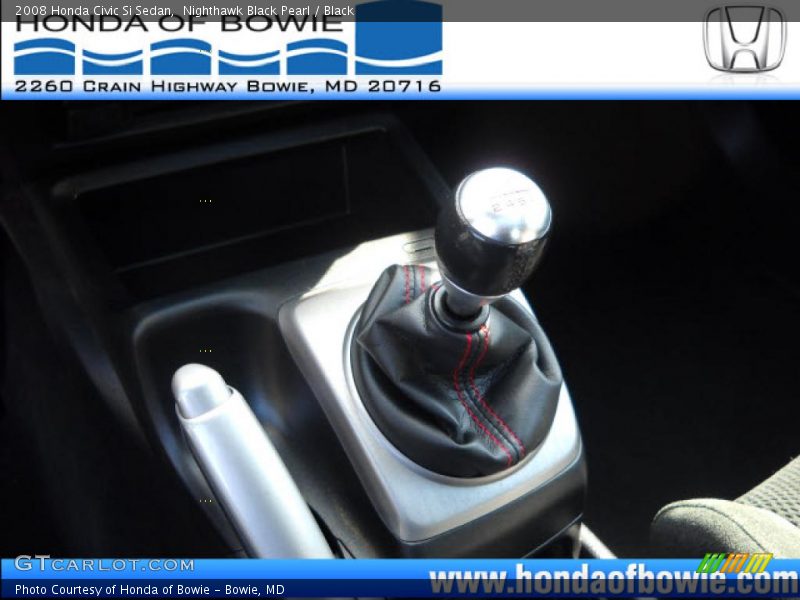 Nighthawk Black Pearl / Black 2008 Honda Civic Si Sedan