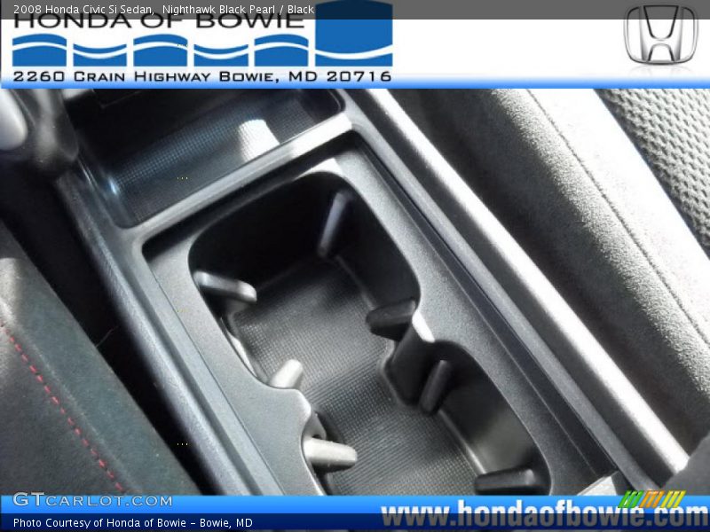 Nighthawk Black Pearl / Black 2008 Honda Civic Si Sedan