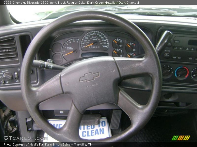 Dark Green Metallic / Dark Charcoal 2006 Chevrolet Silverado 1500 Work Truck Regular Cab