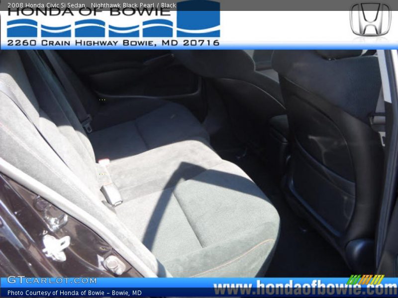 Nighthawk Black Pearl / Black 2008 Honda Civic Si Sedan