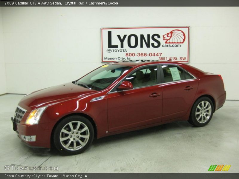 Crystal Red / Cashmere/Cocoa 2009 Cadillac CTS 4 AWD Sedan