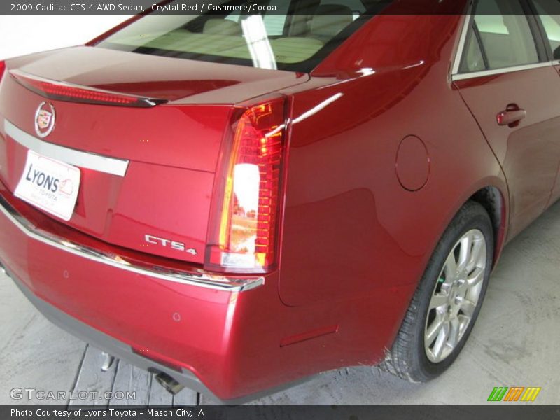 Crystal Red / Cashmere/Cocoa 2009 Cadillac CTS 4 AWD Sedan