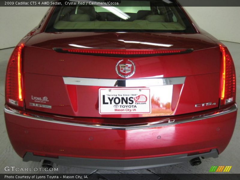 Crystal Red / Cashmere/Cocoa 2009 Cadillac CTS 4 AWD Sedan