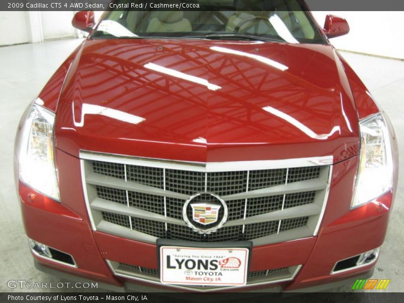 Crystal Red / Cashmere/Cocoa 2009 Cadillac CTS 4 AWD Sedan