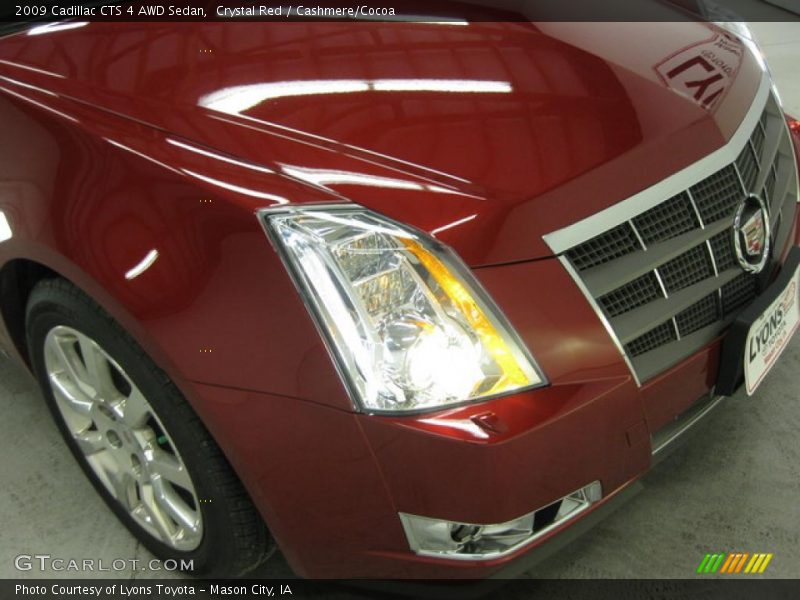 Crystal Red / Cashmere/Cocoa 2009 Cadillac CTS 4 AWD Sedan