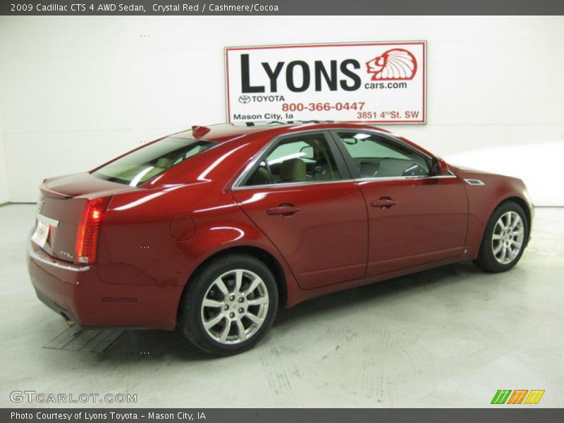 Crystal Red / Cashmere/Cocoa 2009 Cadillac CTS 4 AWD Sedan
