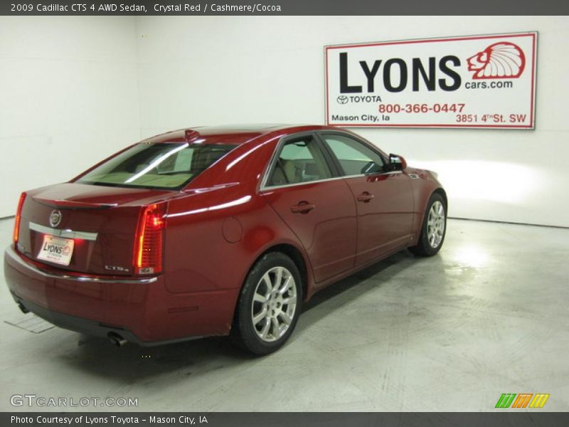 Crystal Red / Cashmere/Cocoa 2009 Cadillac CTS 4 AWD Sedan