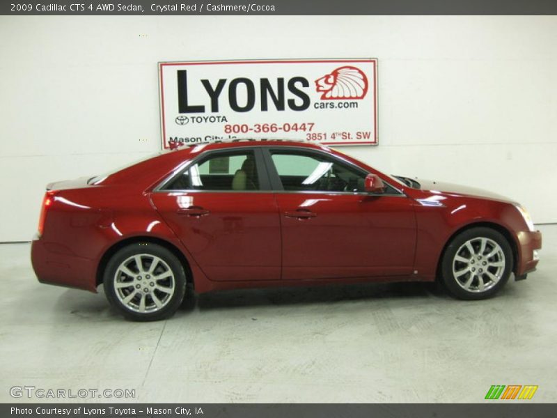 Crystal Red / Cashmere/Cocoa 2009 Cadillac CTS 4 AWD Sedan