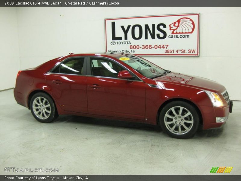 Crystal Red / Cashmere/Cocoa 2009 Cadillac CTS 4 AWD Sedan