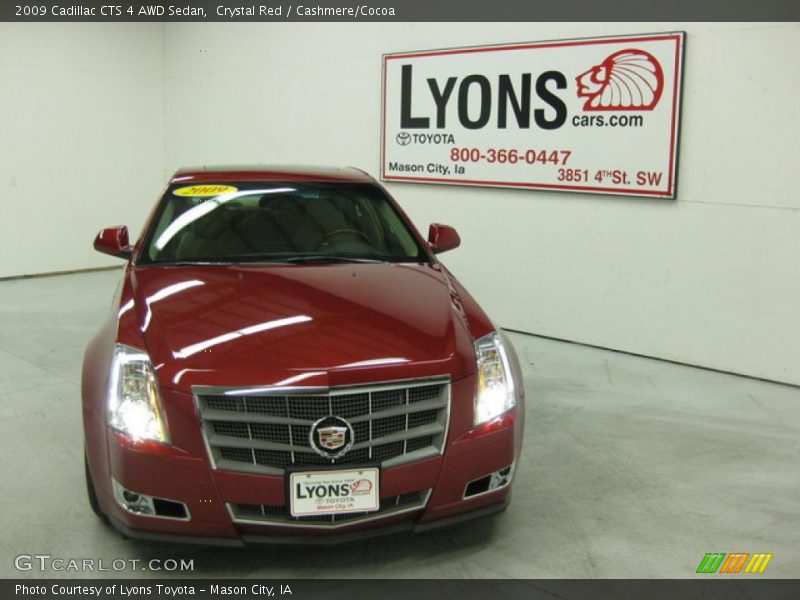 Crystal Red / Cashmere/Cocoa 2009 Cadillac CTS 4 AWD Sedan